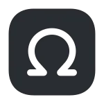 Omega Square SVG Icon
